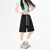 Pantalones Cortos Transpirables de Secado Rápido al por Mayor para Mujer, Pantalones Casuales Versátiles Sueltos de Longitud Media para Verano, Pantalones Rectos de Cinco Puntos para Niñas