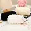 Estojo de Lápis Cream Puff, Design Único e que Não Amassa, Grande Capacidade, Cor Sólida, Macio e Adorável, Incrível Bolsa de Maquiagem Estilo Ins, Estojo para Material de Escritório