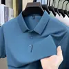 Camiseta de Manga Corta para Hombre de Seda de Hielo Sin Costuras de Alta Calidad 2026 Nuevo Estilo de Verano Camisa Polo de Nylon con Sensación de Hielo para Hombre Venta al por Mayor