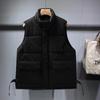 Chaleco de Trabajo para Pareja, Chaleco Grueso sin Mangas con Cuello Alto para Invierno de Mujer, Chaleco de Equipo Cálido Holgado a Prueba de Viento para Hombre con Estampado