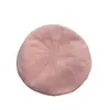 Novo Boina de Tricô com Borda Enrolada Outono e Inverno, Chapéu de Pintor Quente Cor Sólida Estilo Japonês, Versão Grande Que Faz o Rosto Parecer Menor