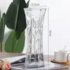 Jarrón de cristal en forma de cono, estilo ins nórdico, jarrón transparente grande y simple para bambú hidropónico, decoración de arreglo floral de escritorio y sala de estar