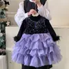 Vestido de Niña Otoño e Invierno 2026 Nuevo Elegante Tejido Peludo Parte Superior Sin Mangas Vestido de Forro Polar