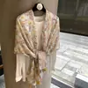 Pañuelo Chal de Seda Estampado Serie de Colores Maillard Estilo Old Money Vintage, Ligero y Suave, Bufanda con Ambiente de Principios de Otoño, Versátil para Mujeres