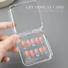Caja de Uñas Portátil para Manicura Caja de Almacenamiento Transparente a Prueba de Polvo Pieza de Uña Doble Cara Exquisita Tarjeta de Exhibición Tablero de Producto Terminado de Cartón