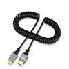 Mini HDMI para HDTV2.0 Spring Line SLR Câmera Plana Retrátil HD Linha Para Cima e Para Baixo Cotovelo Esquerdo e Direito