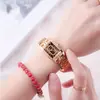 Reloj Cuadrado de Moda Explosivo Transfronterizo para Mujer, Nicho de Cuarzo, Lujo Ligero, Moda, Correa de Acero, Hebilla de Mariposa, Elegante, Resistente al Agua, Reloj para Mujer