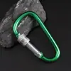 Mosquetón en forma de D con seguro, multi-especificación, Mosquetón multiusos, Hebilla de seguridad para mochila, Clip multifuncional para botella de agua para exteriores