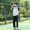 Uniformes Escolares de Primavera e Outono para Alunos do Ensino Fundamental, Conjunto Esportivo de Manga Longa, Conjunto de Três Peças para Alunos do Ensino Fundamental II e Ensino Médio, Uniforme Estilo Universitário, Uniforme de Turma para o Verão