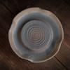 Maceta de hoja de loto con tetera de almacenamiento de agua de cerámica gruesa grande estilo japonés, almohadilla para maceta, soporte para maceta, mesa de burbujas secas retro creativa hecha a mano