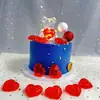 Celebración de Internet Tanabata Día de San Valentín Horneado Pastel Adornos Decorativos Hermoso con Luz Mariposa Cumpleaños Confesión Enchufe