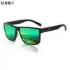 Gafas de Sol Polarizadas Deportivas de Alta Definición con Diseño de Montura Cuadrada, Protección UV, Elegantes y Versátiles, Gafas de Sol Retro de Moda con Montura Grande
