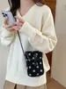2026 Nueva Bolsa Vertical de Teléfono Móvil de Lunares para Mujer, Bolso Cruzado Pequeño de Moda con Hebilla de Cuerno, Bolso de Hombro Vintage de Gamuza