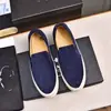 Novos Sapatos Casuais Masculinos P's em Couro Genuíno, Bico Redondo, Cano Baixo, Mocassins Respiráveis, Couro Bovino de Primeira Camada, Slip-On, Versátil para Negócios