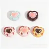 Pastel de Corazón con Temática de Comida Accesorios Brillantes de Resina Pegamento de Crema Funda de Teléfono DIY Accesorios para el Cabello Pinza para el Cabello