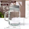 Caneca Mini Personalizada Criativa com Tampa, Copo de Água de Vidro Transparente, Copo Mason Selado para Dispensar Concentrado de Café