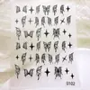 Pegatinas Populares de Uñas 5D con Mariposas en Relieve de Nueva Tecnología, Estrellas de Cinco Puntas Versátiles de Color Sólido, Pegatinas para Uñas de Material para Planificador 3D