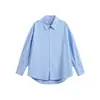 Yidao Roupas Vintage 2026 Outono Nova Marca Tendência Estilo Campus Camisa Listrada Casal Solta Casual Manga Longa