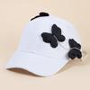 Estilo Coreano Fofo Decoração de Borboleta Corrente Chapéu Óculos Boné de Basebol Chapéu Feminino Moda Verão Estilo Coreano