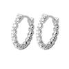 Pendientes de Tuerca Torcidos de Diamante de Plata Esterlina S925 Nueva Europea y Americana Moda Transfronteriza Estilo Lujo Accesible Joyería de Plata para Niñas