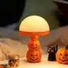 Lámpara de medusa de calabaza de Halloween Decoración de escritorio de fantasma Habitación infantil Dormitorio Luz nocturna Lámpara para dormir Regalo de cumpleaños