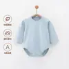Mameluco Térmico de Algodón Clase A de Manga Larga para Bebés Niños y Niñas, Traje Triangular para Gateo de Bebés