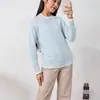 Suéter de Tricô Redondo Color-Blocking Falso Duas Peças Estilo Novo 2026, Pulôver Casual de Moda Solto Cruzado Europeu e Americano para Mulheres