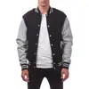 Jaqueta de baseball europeia transfronteiriça tamanho novo Amazon masculina cardigã esportivo casual jaqueta suéter de botão com forro de fleece