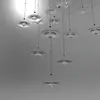 Lámpara Colgante Minimalista Nórdica de Vidrio Forma de Gota de Agua para Dormitorio Mesita de Noche Modelo de Personalidad Creativa Habitación de Exhibición Comedor Lámpara Colgante Pequeña de una Sola Cabeza