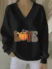 2025 Nuevo Tejido de Punto Holgado de Moda con Cuello en V Otoño e Invierno Sudadera Holgada Jersey Tejido Versátil Transfronterizo Amazon