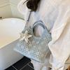 Bolso tipo bandolera cubo de diseño exclusivo para mujer 2025 Nuevo estilo Moderno Brillante Bolso tote con diamantes Bolso de hombro cruzado casual