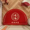 Feliz Año Nuevo Rojo Alfombrillas de Entrada para Año Nuevo, Felpudos Antideslizantes, Felpudos para Entrada Estilo Chino Nuevo para Eliminar el Polvo