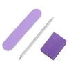 Paquete de Materiales para Manicura Portátil Set de Lima Fina de Astilla de Madera Palo de Cristal Manicura Mini Bloque de Tofu Manicura Herramienta Especial Paquete