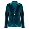 Chaqueta de Traje Elegante de Color Puro, Nueva Moda Otoño e Invierno para Mujer, Transfronteriza Europea y Americana de Amazon 2025