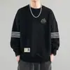 [Entrega Rápida] Moletom Masculino Gola Redonda Estampado Primavera & Outono Novo Solto Manga Longa Pulôver Moda Casual Camisa Base Tendência