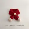 Bufanda Roja de Año Nuevo para Bebé Otoño e Invierno Gruesa Cálida Tejida para Cuello para Hombres Mujeres y Niños Bufanda de Cuello a Prueba de Viento Navideña