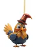 Colgante de Pavo Nuevo Producto Transfronterizo Adorno para Árbol de Navidad Decoración para Colgar en el Coche Decoración de Árbol de Navidad para Asiento Trasero del Coche Dibujos Animados