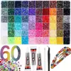 Atacado transfronteiriço de strass de resina de fundo plano de 28 cores, conjunto de cores mistas de 3 mm, strass de resina para arte de unhas e decoração de unhas