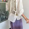 Bolso Cubo de Lujo Ligero de Gama Alta, Nuevo Bolso de Mano con Patrón Wanji de Estilo Étnico de Comercio Exterior, Bolso Cruzado Casual de Moda de Estilo Nacional