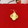 Boutique Vietnam Oro Arena Trébol de Cuatro Hojas Colgante Coche Flor Hierba de la Suerte Colgante Oro Simulado Trébol de Cuatro Hojas de la Suerte Accesorios para Mujer