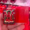 Pendente de Raposa de Nove Caudas do Zodíaco Vermelho Cinábrio Areia Pintura Thangka Pendente do Ano de Nascimento Peixe Carpa Dança do Leão Lótus Presente para Homens e Mulheres