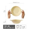 Tazón de Cerámica Vintage con Doble Asa Tazón para Fideos Tazón para Yogur Tazón con Doble Asa Plato Redondo Tazón para Sopa Tazón Estilo Japonés Vajilla Venta al Mayoreo Esmaltado al Horno