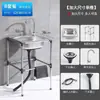 Fregadero de cocina de acero inoxidable engrosado de una sola cubeta con soporte, lavabo, fregadero para lavar platos, fregadero grande de una sola cubeta con escurridor simple