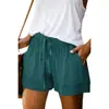 Amazon WISH shorts casuais de perna larga soltos de verão novos shorts de cintura alta elásticos com cadarço europeus e americanos