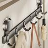 Gancho de ventosa fuerte para cocina y baño, colgador multifuncional para puerta sin perforaciones, aluminio espacial, gancho para abrigos de baño