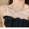 ¡Es un éxito! Collar de Mariposa con Circonita Negra para Mujer, Cadena para Clavícula de Otoño, Nuevo Modelo 2022, Estilo Único