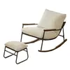 Sillón Mecedora Silla para Siesta de una Persona Reclinable Dormible Silla de Ocio Balcón de Casa Sala de Estar Sillón Sofá Perezoso Silla Mecedora