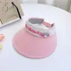 Sombrero de Sol para Niños Dibujos Animados Niñas Niños Verano Protección Solar Protección UV Parte Superior Vacía Sombrero de Sol Sombrero de Sol para Exteriores