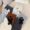 Calcetines Bonitos Creativos de Diseño Curativo Cómodos de Felpa para Gato sin Hueso para Mujer Otoño e Invierno Nuevos de Media Pantorrilla Ins