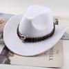 Chapéu Top Étnico Chapéu de Cowboy Ocidental Xizang Xizang Chapéu de Performance Chapéu de Lã Chapéu de Lã Retrô Centro-Europeu e Americano
